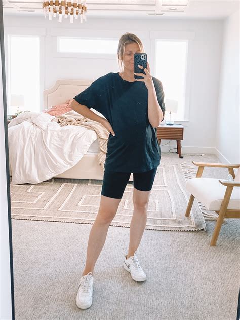 oversized tee biker shorts